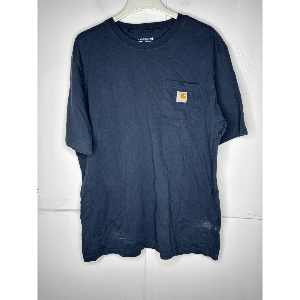 Carhartt Mens Loose‎ Fit Pocket Graphic T-Shirt Navy Blue Large K126